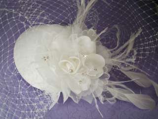 Romantic Glamorous Bridal Hat with Russian Cage Veil  