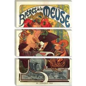  Bieres de la Meuse Vintage Beer Poster by Alphonse Mucha 