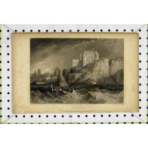  View Dieppe France Castle Stormy Sea Sailing Boat Print 