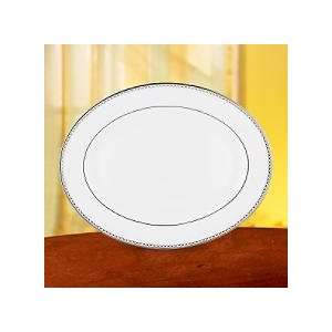 Lenox Pearl Platinum Oval Platter 16  Kitchen & Dining