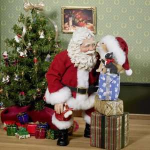 10 Fabriche December Delivery Santa Christmas Figure with Puppy and 