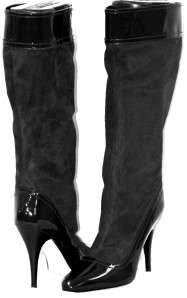 New in Box   $340.00 LUMIANI Melba Black Leather/Suede Boots Size 10 