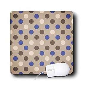  Anne Marie Baugh Dots   Blue and Brown Dots On A Tan 
