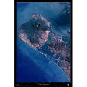 Volcan Cosiguina, Nicaragua Satellite map/print art 24 