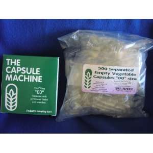   Capsule Machine plus 500 00 Size Separated Empty Vegetable Capsules