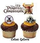 Pirates of Caribbean Disney Cupcake Cake Ring Decoration Toppers Party 