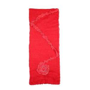  Red Fashion Flora Circle Loop Fabric Infinity Scarf 