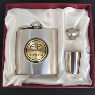 7oz TOYOTA Stainless Steel Hip Flask Gift Set  