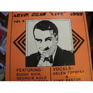 Artie Shaw Live 1939 Vol III (Vinyl Record) Everything 