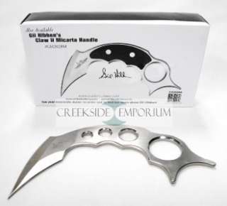 Gil Hibben GH2028SS The Claw Stainless Karambit Knife Leather Sheath 