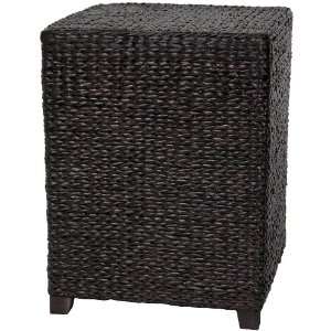  Rush Grass Square End Table  BLK
