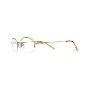  Clearvision ALYSSA Eyeglasses Gold mink Frame Size 52 17 