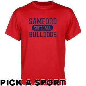    Samford Bulldogs Red Custom Sport T shirt  