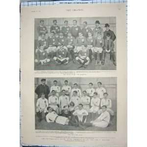  1898 RUGBY UNION FOOTBALL ENGLAND IRELAND GLADSTONE