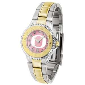 Oregon Ducks Competitor Ladies Watch with Mother of Pearl Dial and Two 