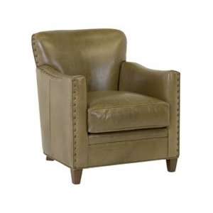  Kenneth Designer Style Tight Back Leather Accent Chair w 
