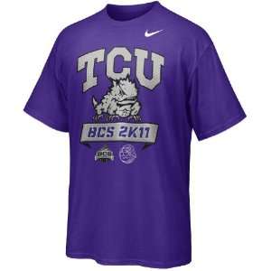  Nike TCU Horned Frogs Rose Bowl Bound Short Sleeve T Shirt 
