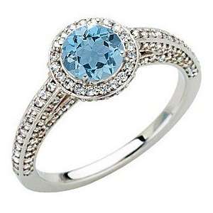  Pave Diamond Encrusted White Gold Ring set with Stunning 