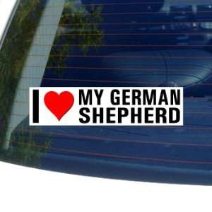  I Love Heart My GERMAN SHEPHERD   Dog Breed   Window 