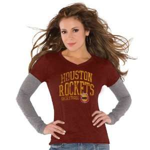  Touch by Alyssa Milano Houston Rockets Ladies Red Double V 