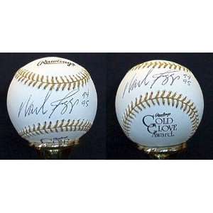  Wade Boggs Autographed Baseball Gold Glove 94 95 Sports 
