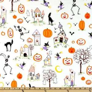   House Boo Street White Fabric By The Yard Arts, Crafts & Sewing
