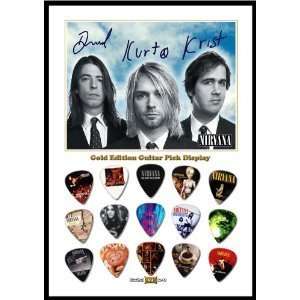  Nirvana New Gold Edition Guitar Pick Display With 15 