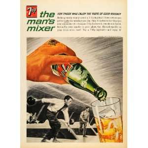   Drink Whisky Mixer Bowling   Original Print Ad