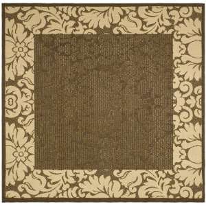   Natural Indoor/Outdoor Square Area Rug, 7 Feet 10 Inch: Home & Kitchen