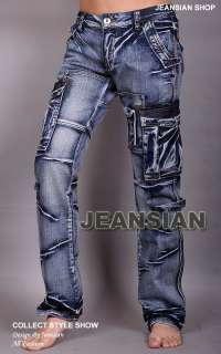 3mu Mens Designer Jeans Pant Denim Military Stylish W30 32 34 36 38 
