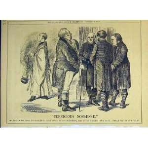  1866 Men Priest Candle Costume Cloaks Mr Bull Old Print 