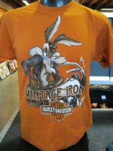 New Mens Red Rock Harley Davidson Looney Tunes T Shirt  