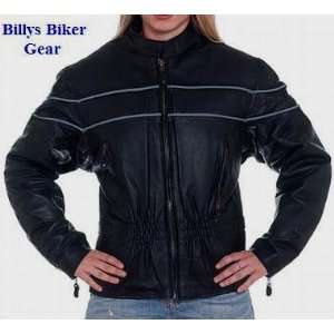 Motorcycle Jackets, Womens Leather Motorcycle Jacket with Reflective 