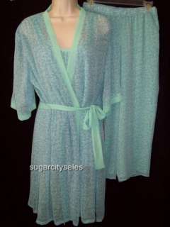  - 124413598_nwt-donna-nadeau-capri-pajamas-pj-robe-set-mint-s-sm-