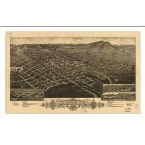  Historic Helena, Montana, c. 1883 (L) Panoramic Map Poster 