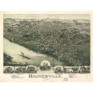  1899 map of Moundsville, West Virginia