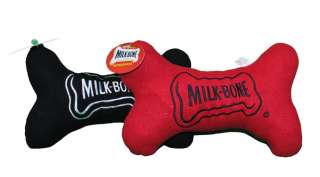 Lot of 2 Plush Milkbone Polar Fleece Dog Bone Toys 12 874096001797 