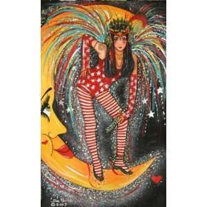  Moon Dancer by Sue Miller 8x10 Ceramic Art Tile with 