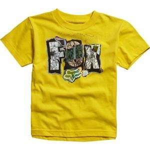  Fox Racing Youth Only Hobo T Shirt   Small/Yellow 