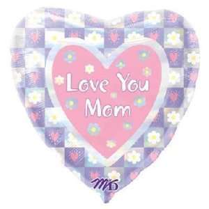    Mothers Day Balloons 32 Love You Mom Holographic: Toys & Games