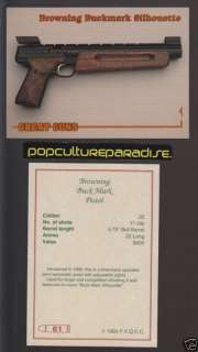 BROWNING BUCKMARK SILHOUETTE .22 Pistol GREAT GUNS CARD  