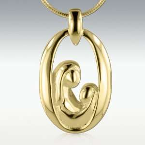   Mother and Child 14k Gold Vermeil Cremation Jewelry