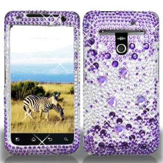 Tone Purple Full Diamond for Metro PCS LG Esteem 4G MS910 Cover Case 