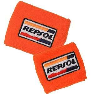 : Repsol Honda Orange Brake/Clutch Reservoir Sock Cover Set Fits CBR 