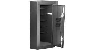 Black 10 gun corner cabinet safe w/  HS30036010 
