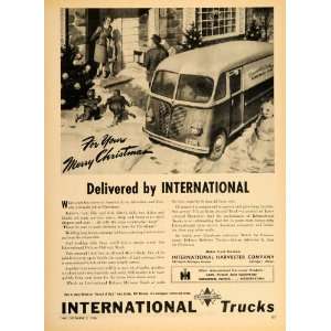  1946 Ad International Trucks Christmas Delivery Snow IH 