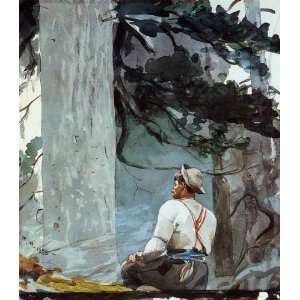   Painting: The Guide: Winslow Homer Hand Painted Art: Home & Kitchen
