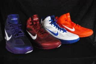 Nike mens Hyperfuse basketball shoes NWOB red, orange, purple, white w 