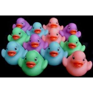   Dozen (12) Color Changing Mini Rubber Duck Party Favors: Toys & Games