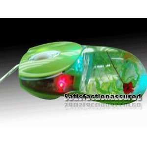  Green Mini Flash Optical Mouse 800dpi with Liquid and 